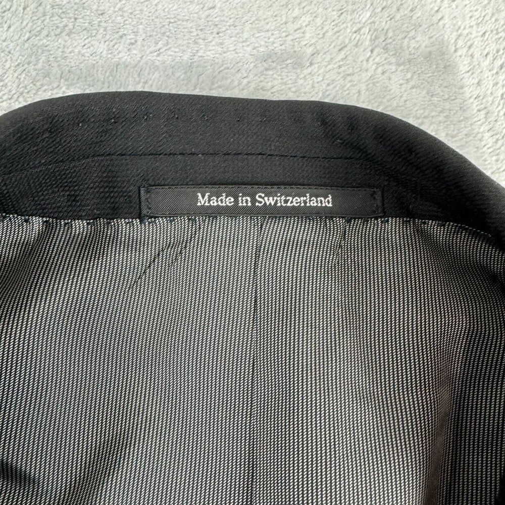Ermengildo Zegna Suit Jacket Mens 42 Black Squares Blazer Sport Coat - Picture 16 of 16